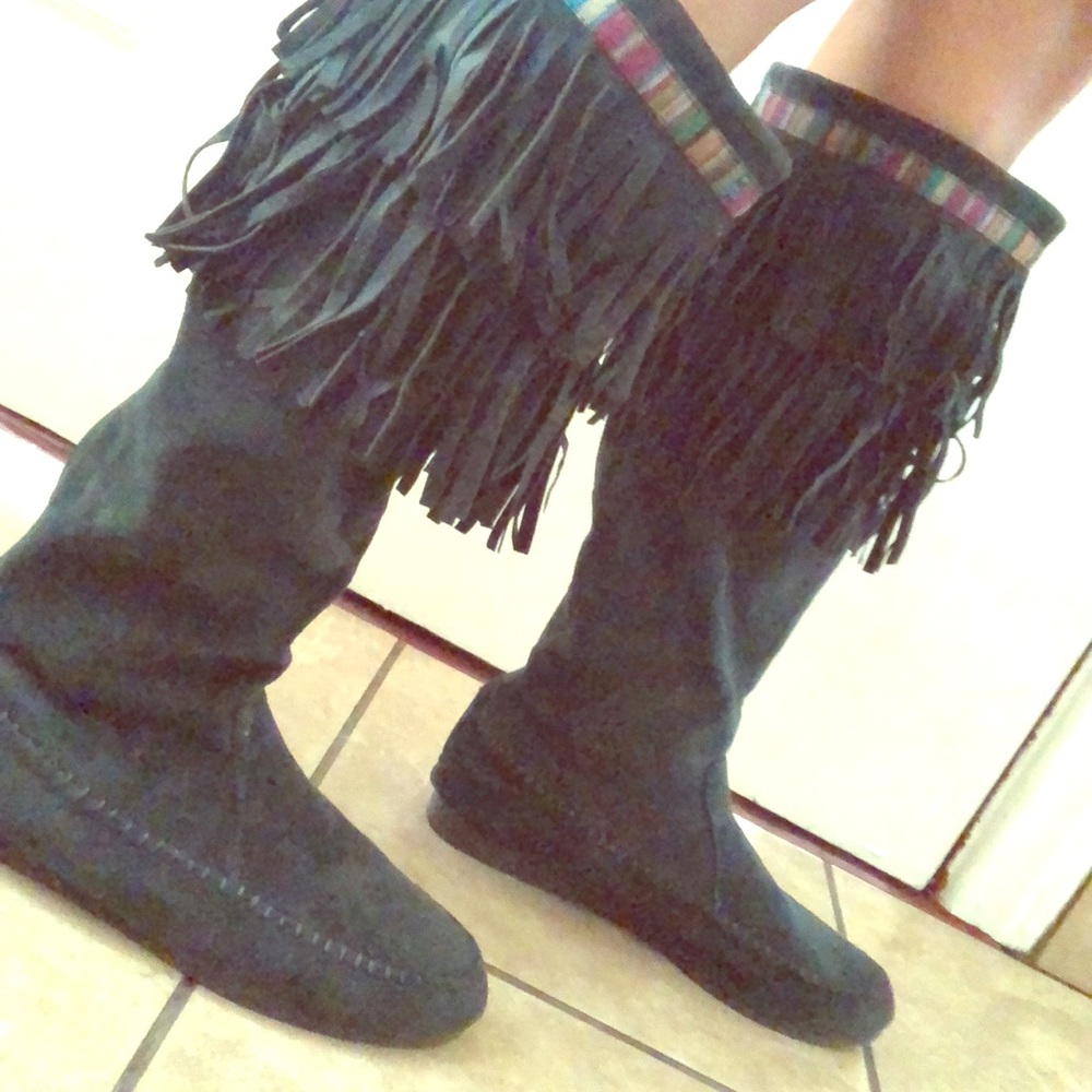 Turquoise indigenous boots